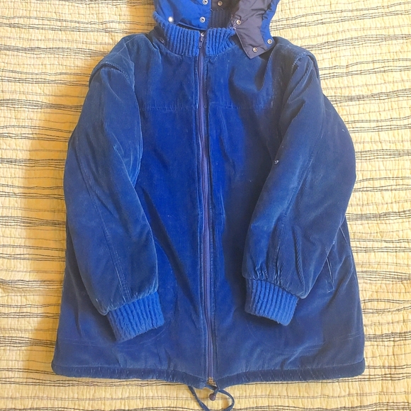 Ocean Blue velvety jacket. - Picture 1 of 4